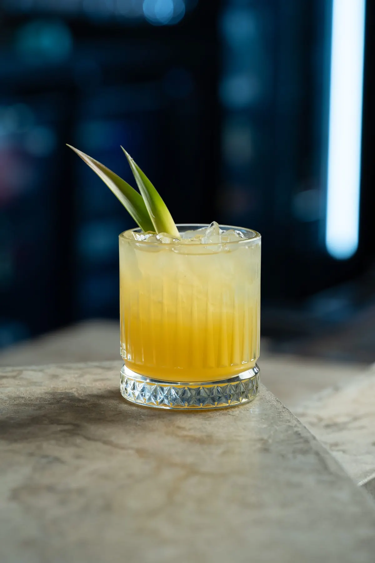 Pineapple cocktail over ice